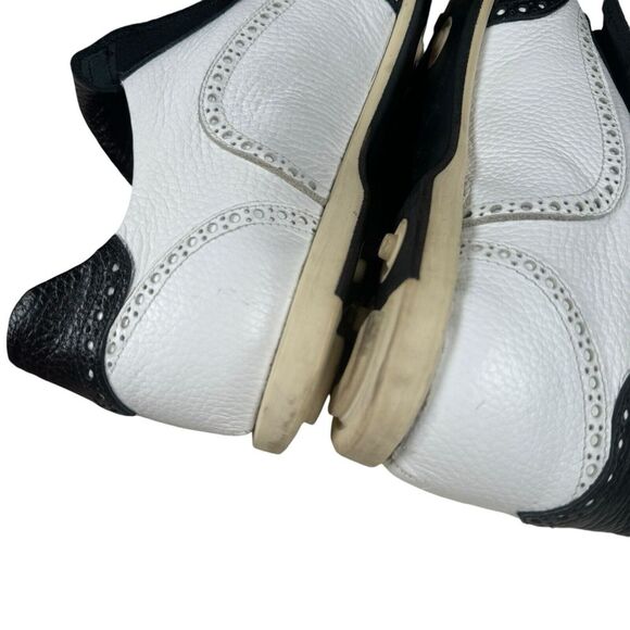 Brooks Brothers Black & White Brogue Oxford Golf Shoes Men's Sz 10 Made in Italy - Picture 8 of 13